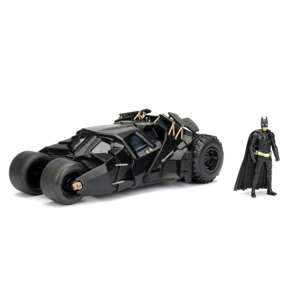Метална кола и фигурка, Jada, Batman и Batmobil The Dark Night, 1:24