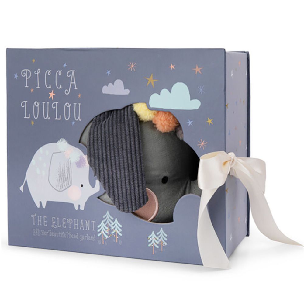 Плюшена играчка в подаръчна кутия, Picca Loulou, Слонче, 18 см