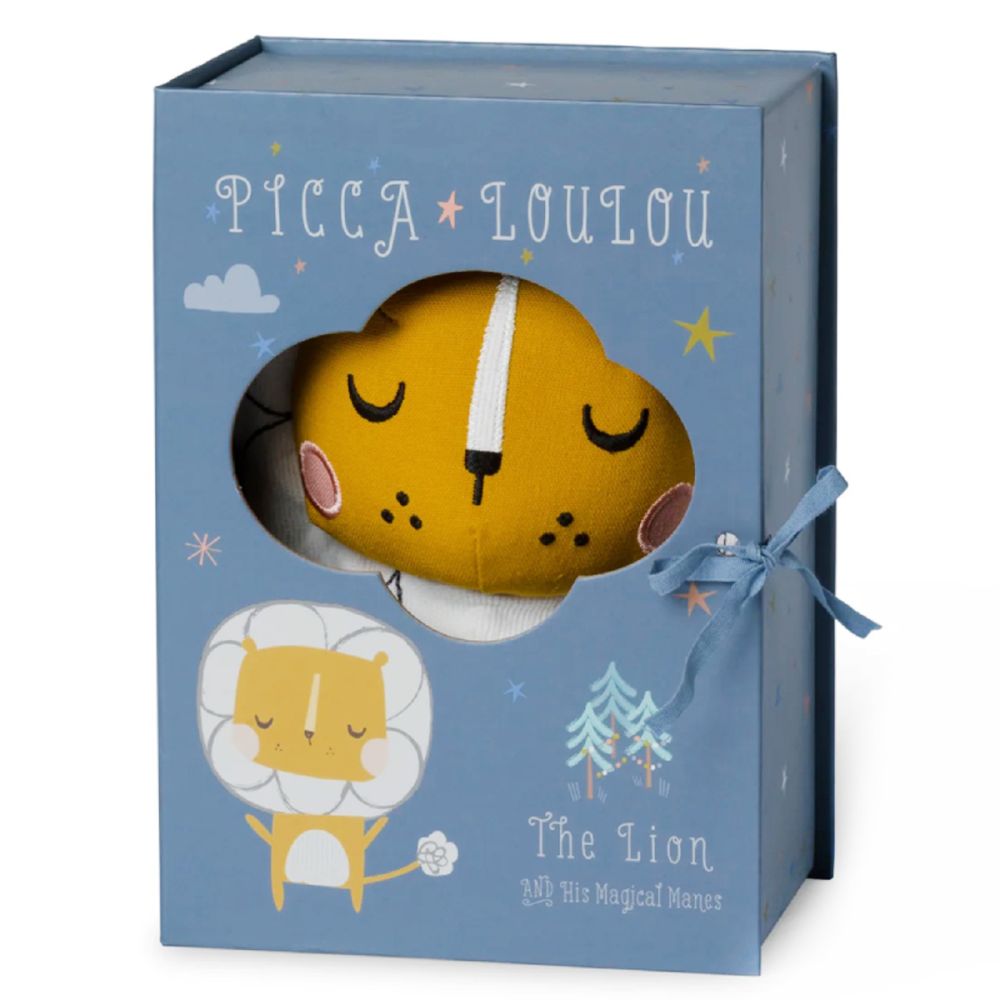 Плюшена играчка в подаръчна кутия Picca Loulou, Лъв, 18см