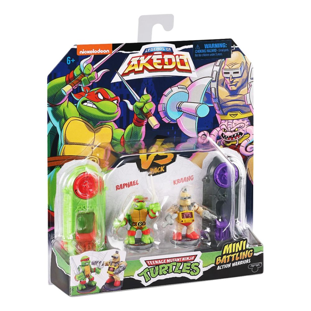 Комплект 2 фигурки Костенурките Нинджа, Akedo, Raphael Vs Kraang, S1