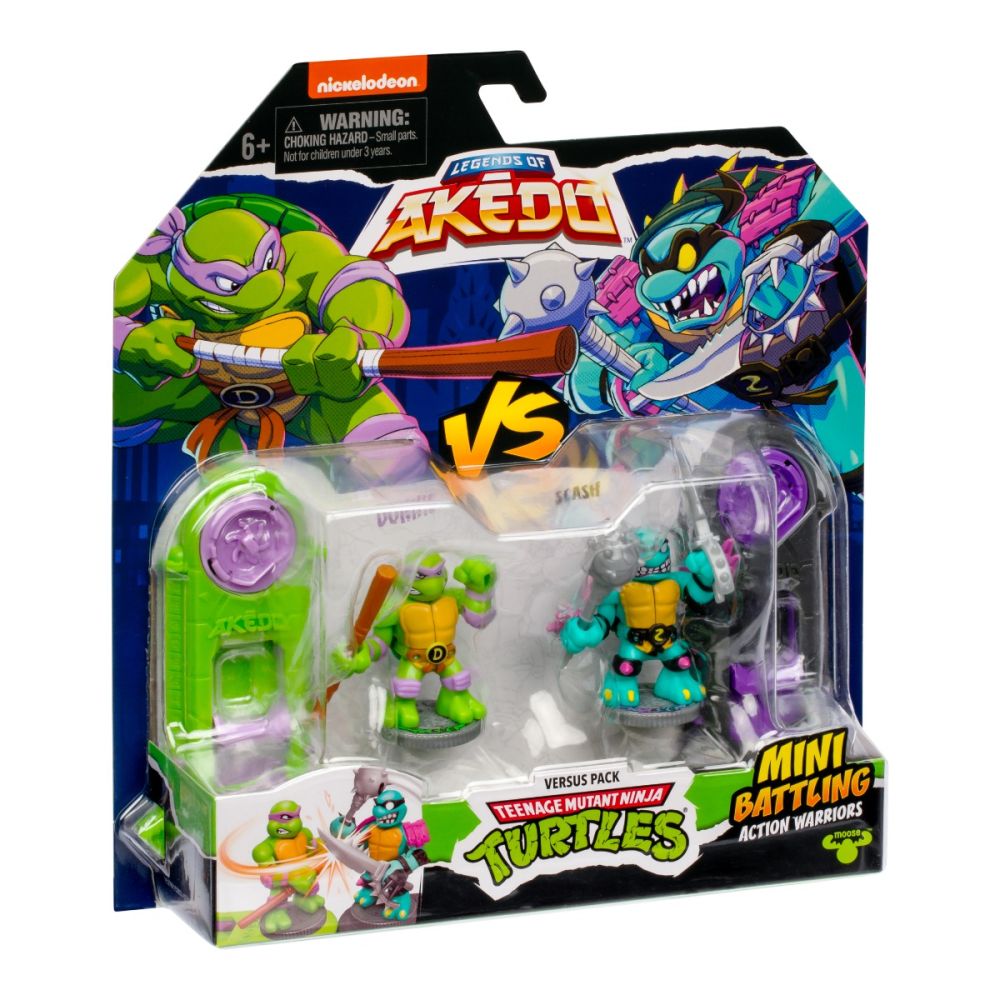 Комплект от 2 фигурки, Akedo, Костенурките Нинджа, Donnie Vs Slash, S3