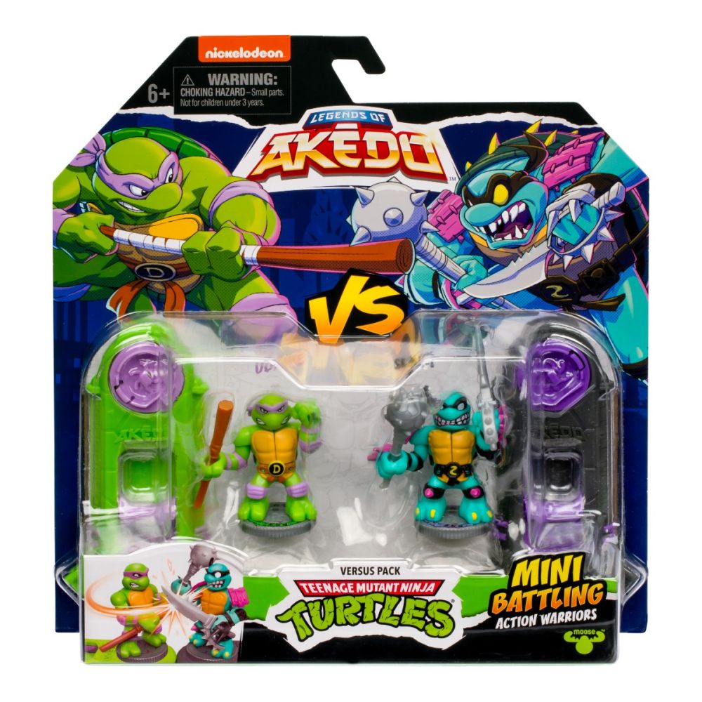 Комплект от 2 фигурки, Akedo, Костенурките Нинджа, Donnie Vs Slash, S3