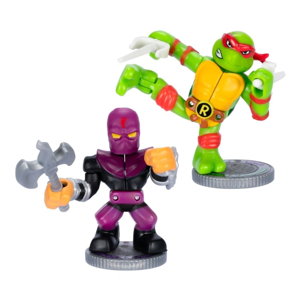 Комплект от 2 фигурки, Akedo, Костенурките Нинджа, Raph Vs Foot Soldier, S3