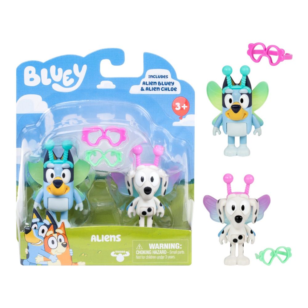 Комплект 2 фигурки, Bluey и Chloe, Aliens