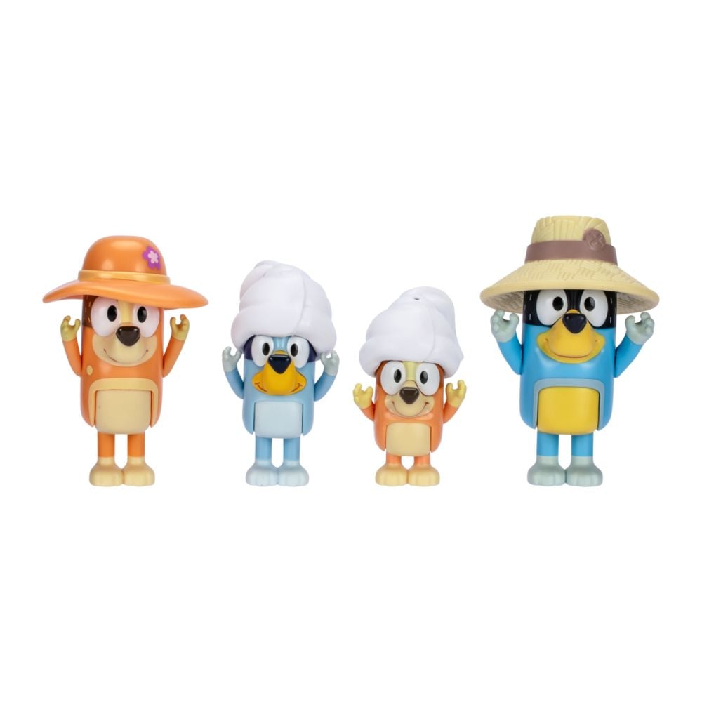 Комплект 4 фигурки, Bluey, Family Trip