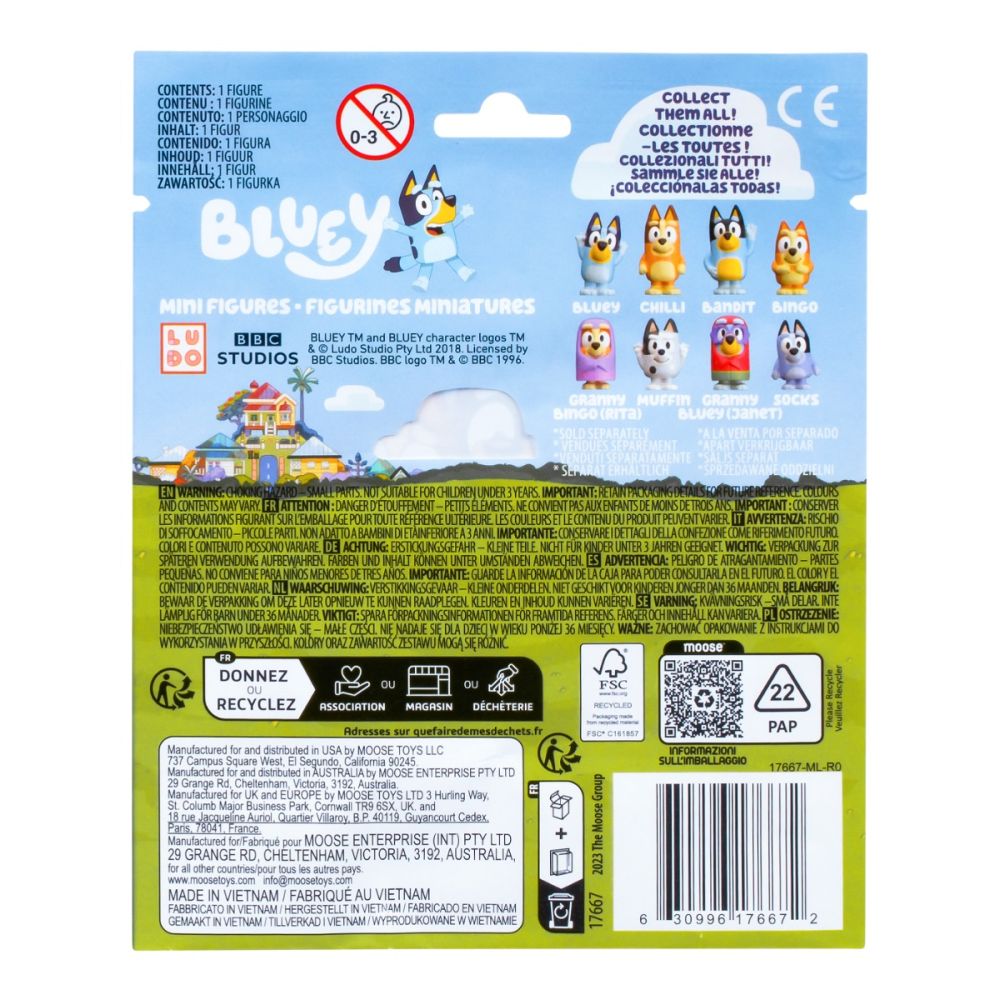 Комплект мини фигурки изненада, Bluey