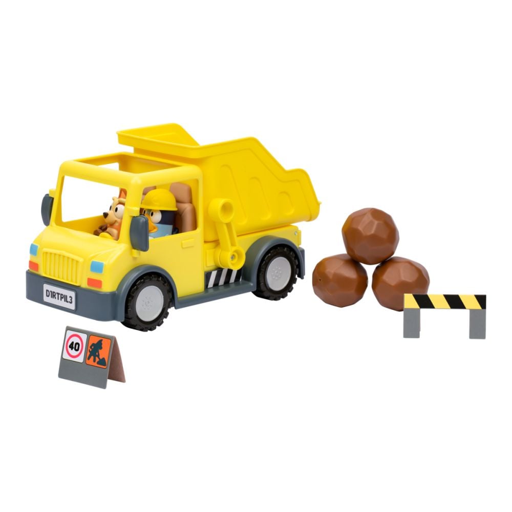 Комплект 2 фигурки и самосвал, Bluey, Dump Truck