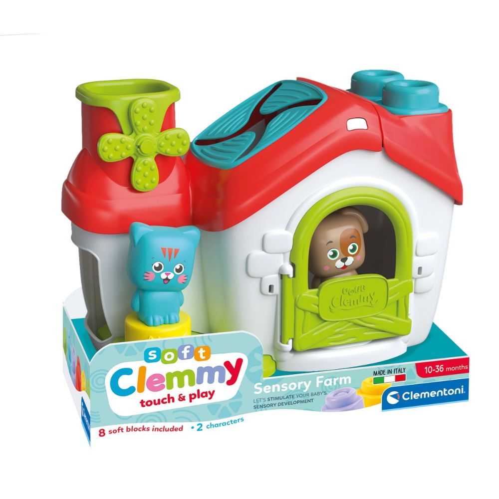 Комплект за игра, Clementoni, Soft Clemmy, Sensory Farm