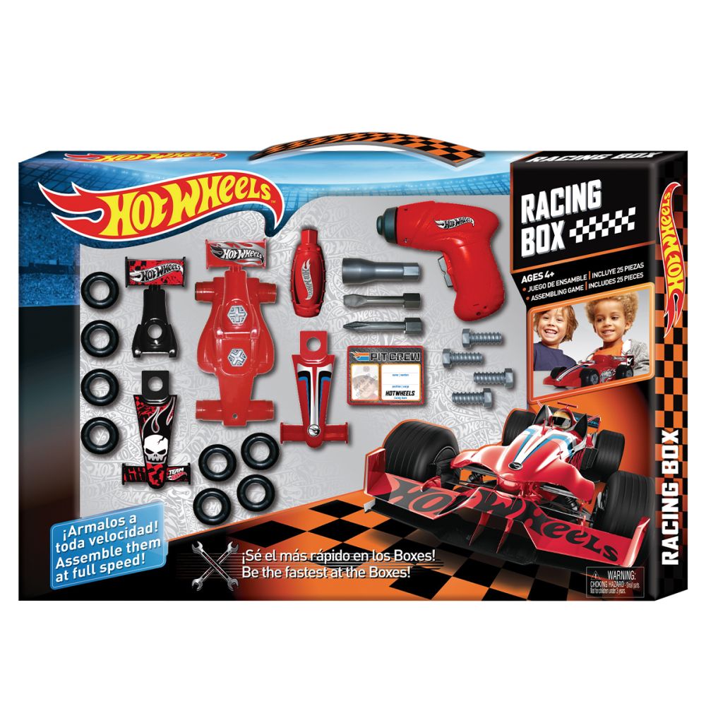Комплект за сглобяване на количка, Racing Box, Hot Wheels, 25 части, HW240
