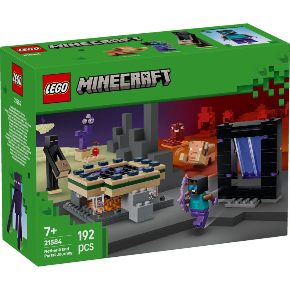 LEGO® Minecraft - Пътешествие през портала към Ада и Края (21584)
