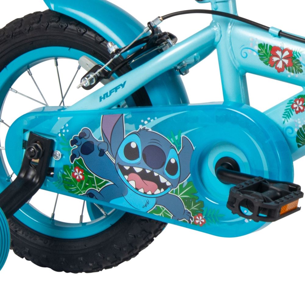 Велосипед с помощни колела, Huffy, Disney Stitch, 12 инча, Син