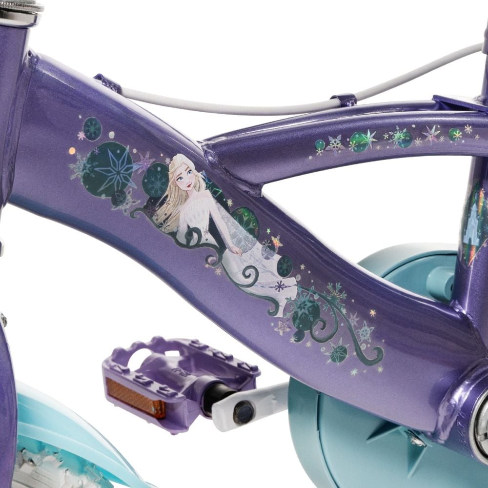 Велосипед с помощни колела, Huffy, Disney Frozen, 12 инча, Лилаво