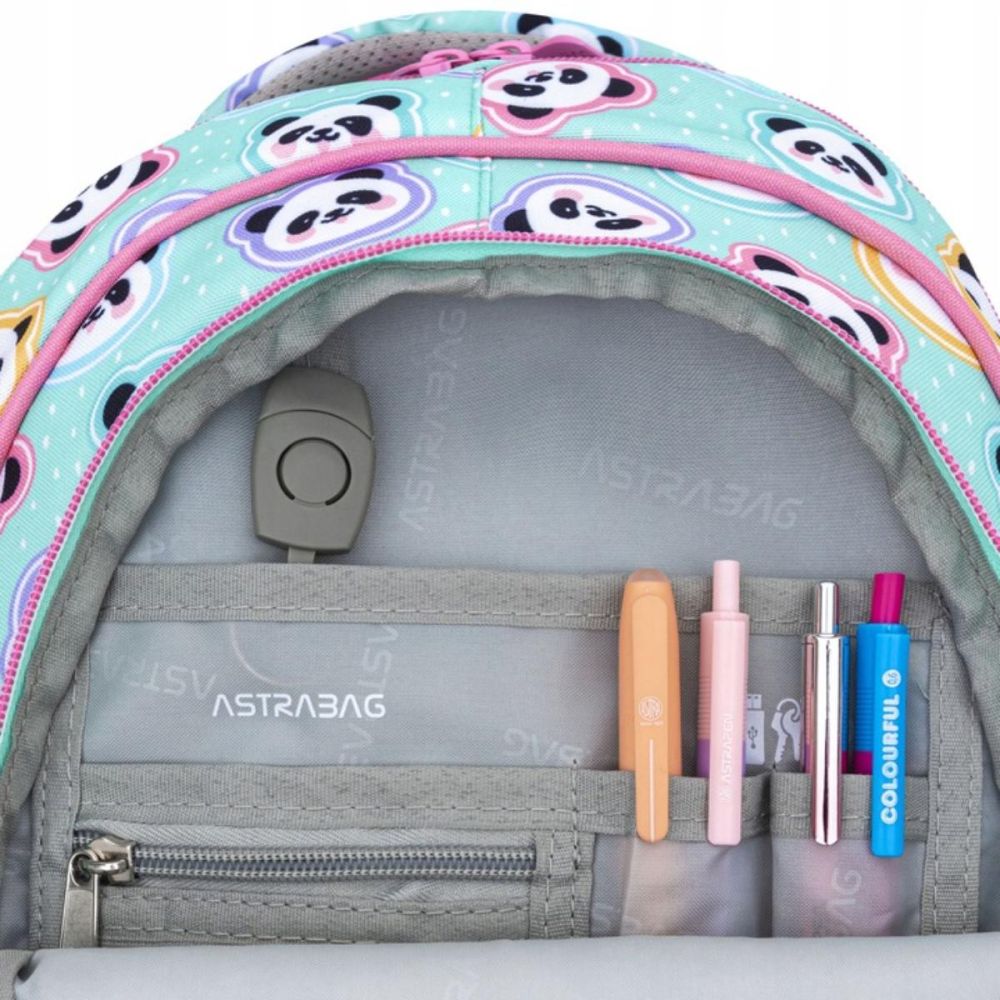 Раница с 3 отделения, AstraBag, Panda