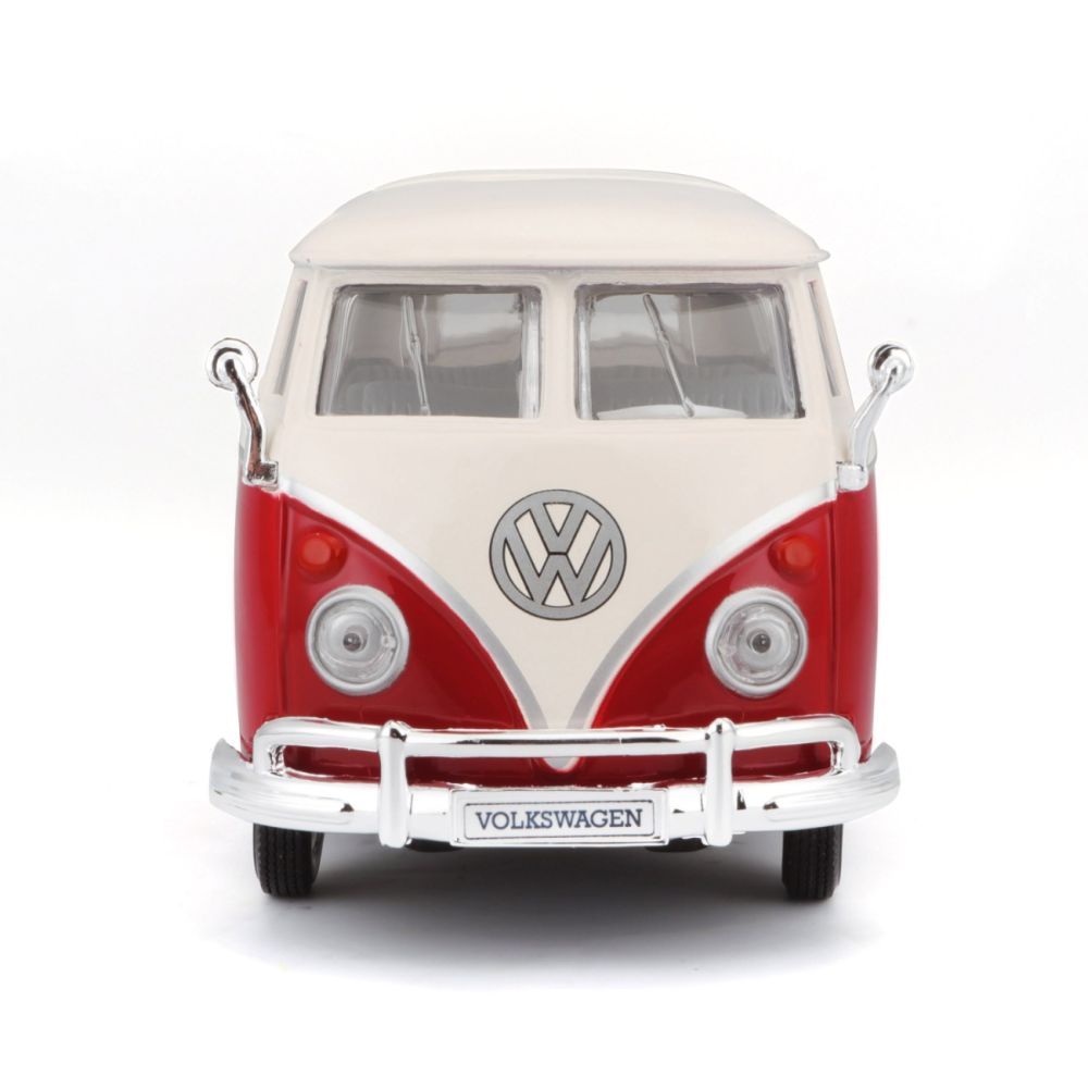 Метална количка, Maisto, Volkswagen Van Samba, 1:25, Червена
