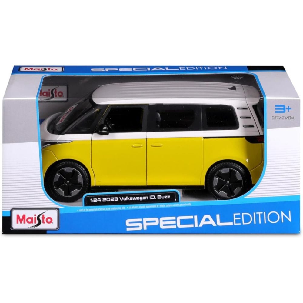 Метална количка, Maisto, Volkswagen ID Buzz, Жълта, 1:24