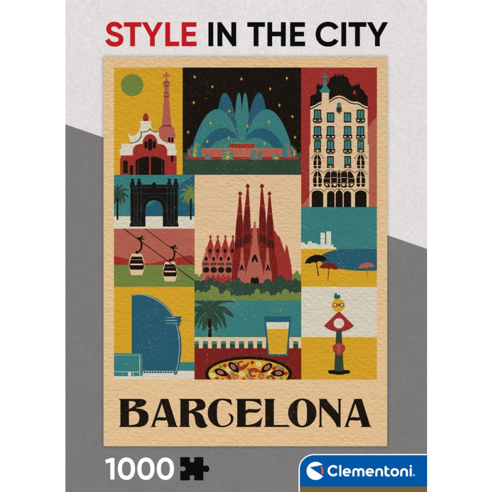 Пъзел Clementoni, Style in the City Barcelona, 1000 части