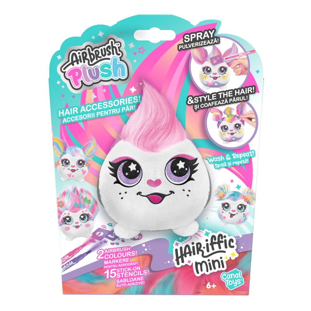 Плюшена играчка за оцветяване, Airbrush Plush, Mini Hair-iffic