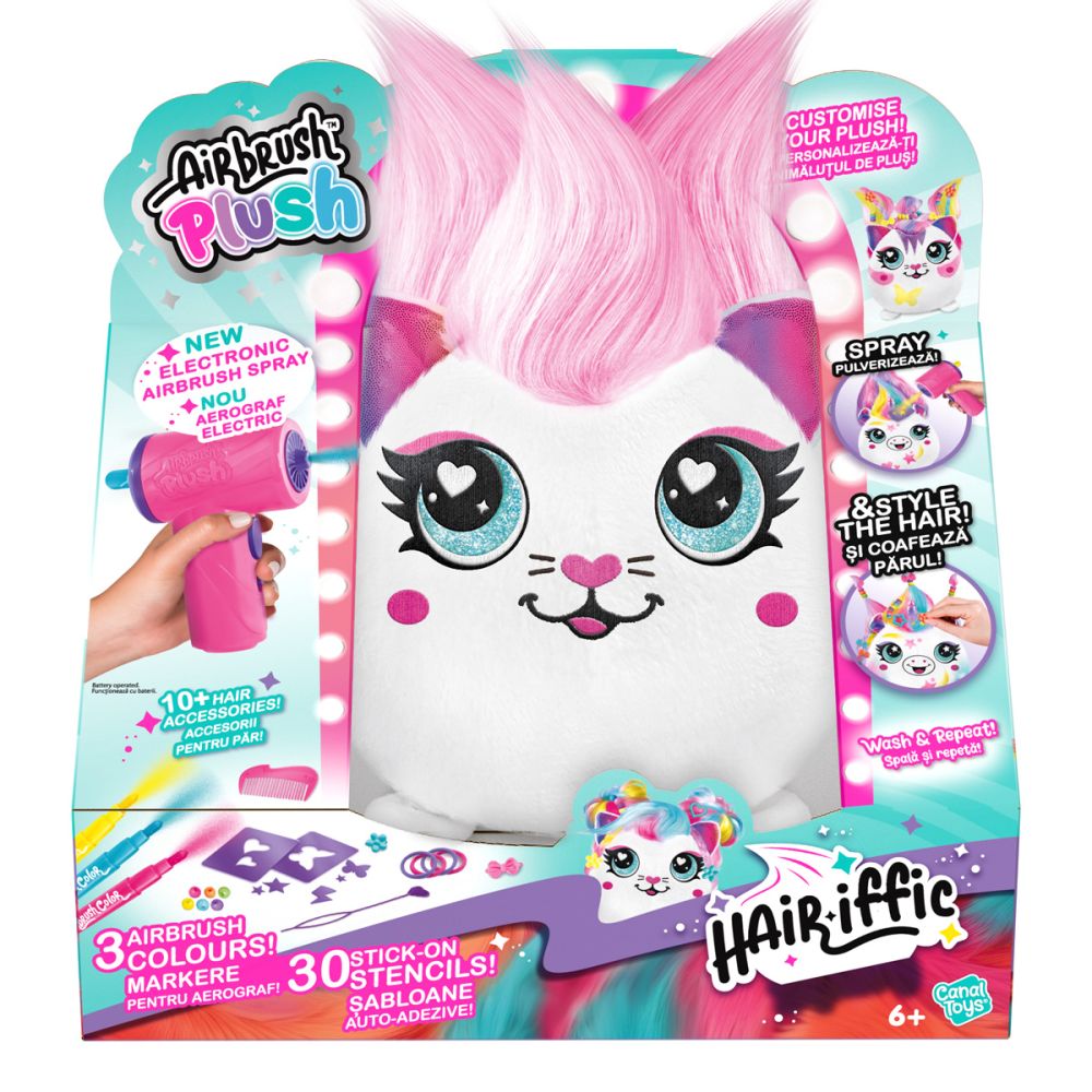 Плюшена играчка за оцветяване, Airbrush Plush, Hair-iffic Squishy