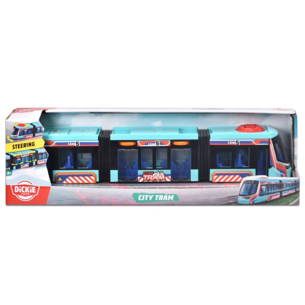 Трамвай Dickie, Siemens City Tram, Син, 41 см
