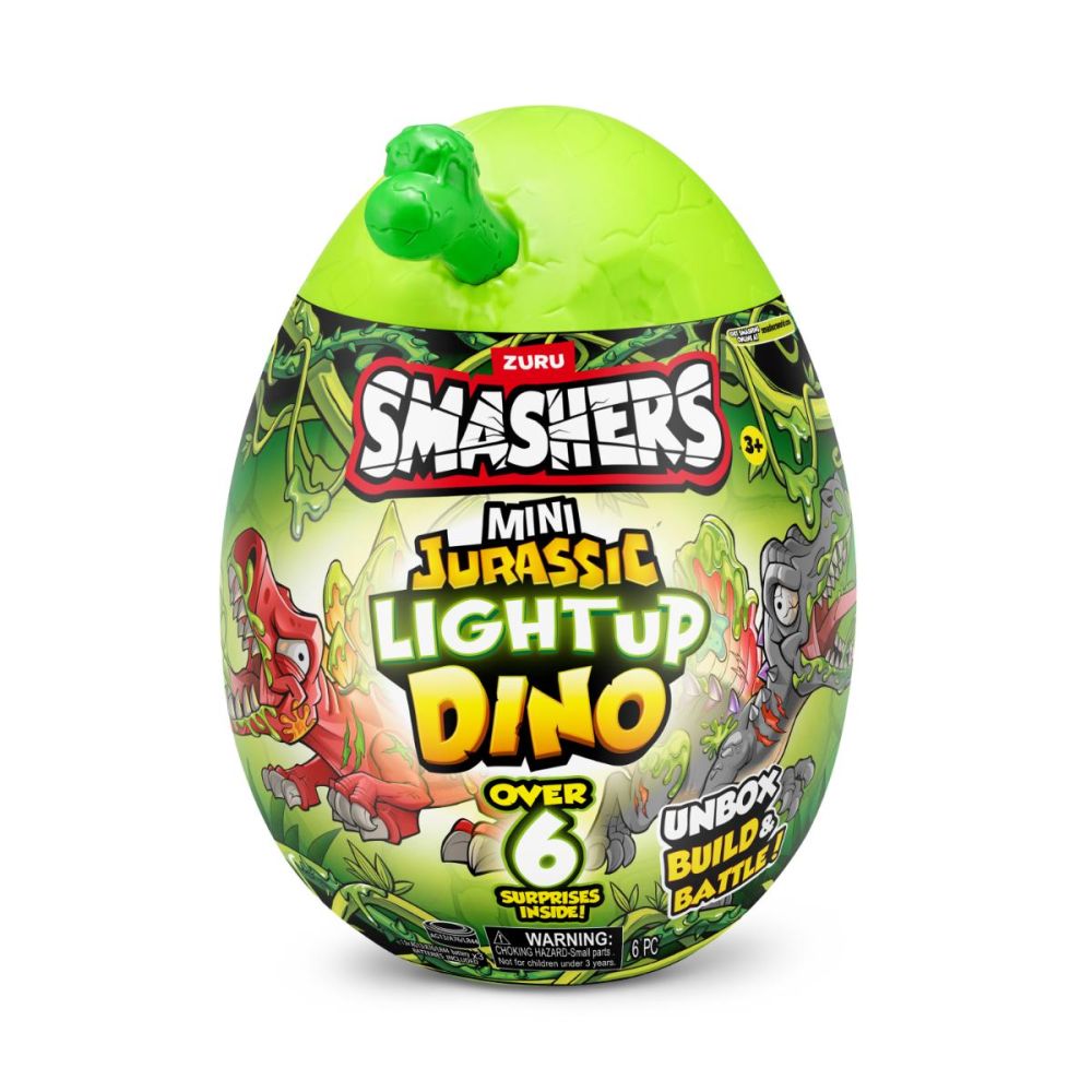 Фигурка изненада в яйце, Smashers, Dino Jurassic Light-Up, Зелена