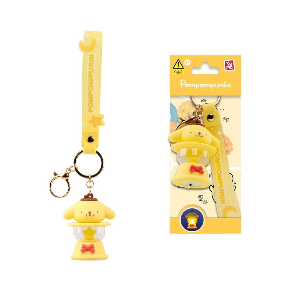 Ключодържател със светлини и каишка, Hello Kitty and Friends, Camping Lamp Series, Pompompurin