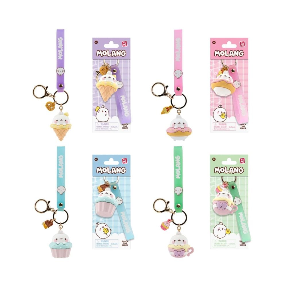 Ключодържател с висулка и каишка, Yume, Molang, Snack Time Series
