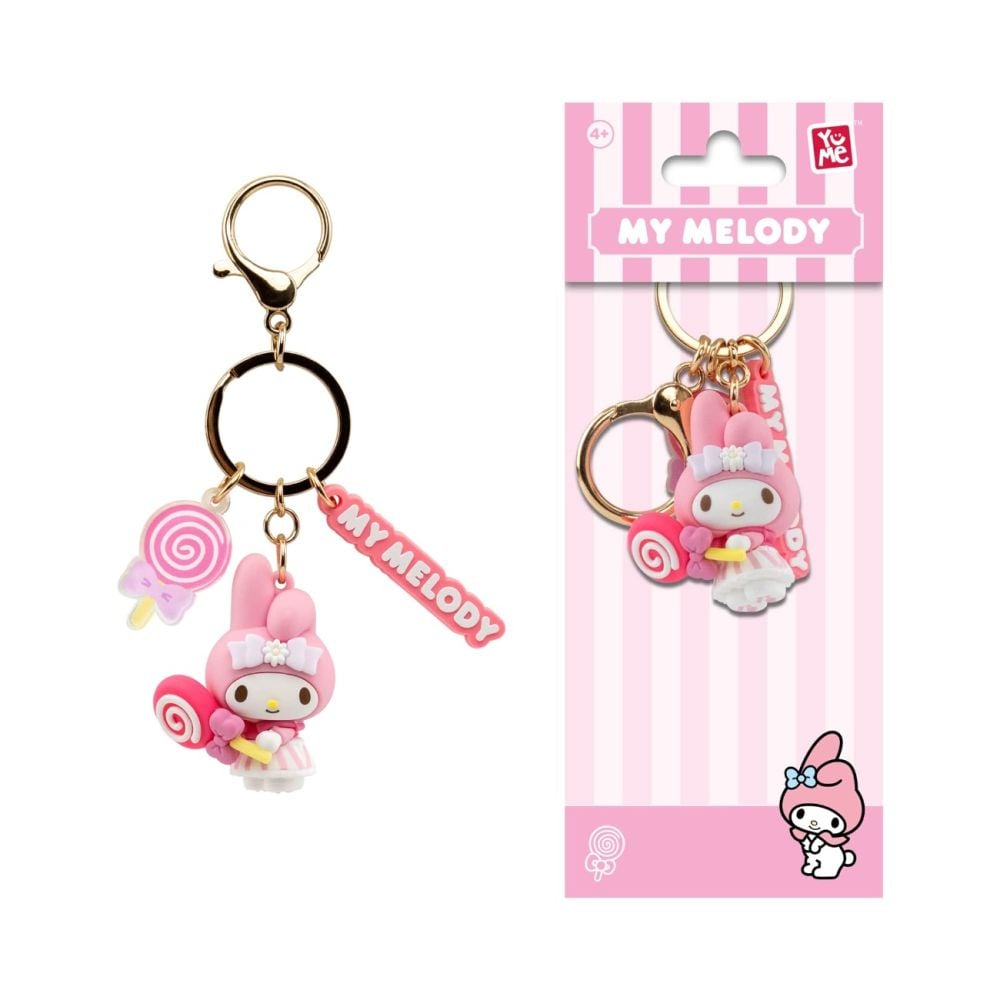 Ключодържател с висулка и каишка, Yume, Hello Kitty and Friends, Tea Party Series, My Melody