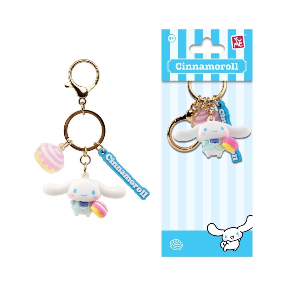 Ключодържател с висулка и каишка, Yume, Hello Kitty and Friends, Tea Party Series, Cinnamoroll
