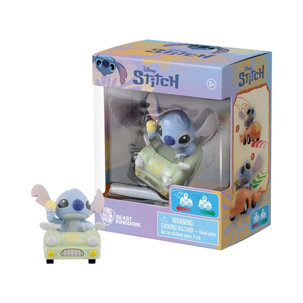 Фигурка с превозно средство, Yume, Disney Stitch, Zoom Hero S2