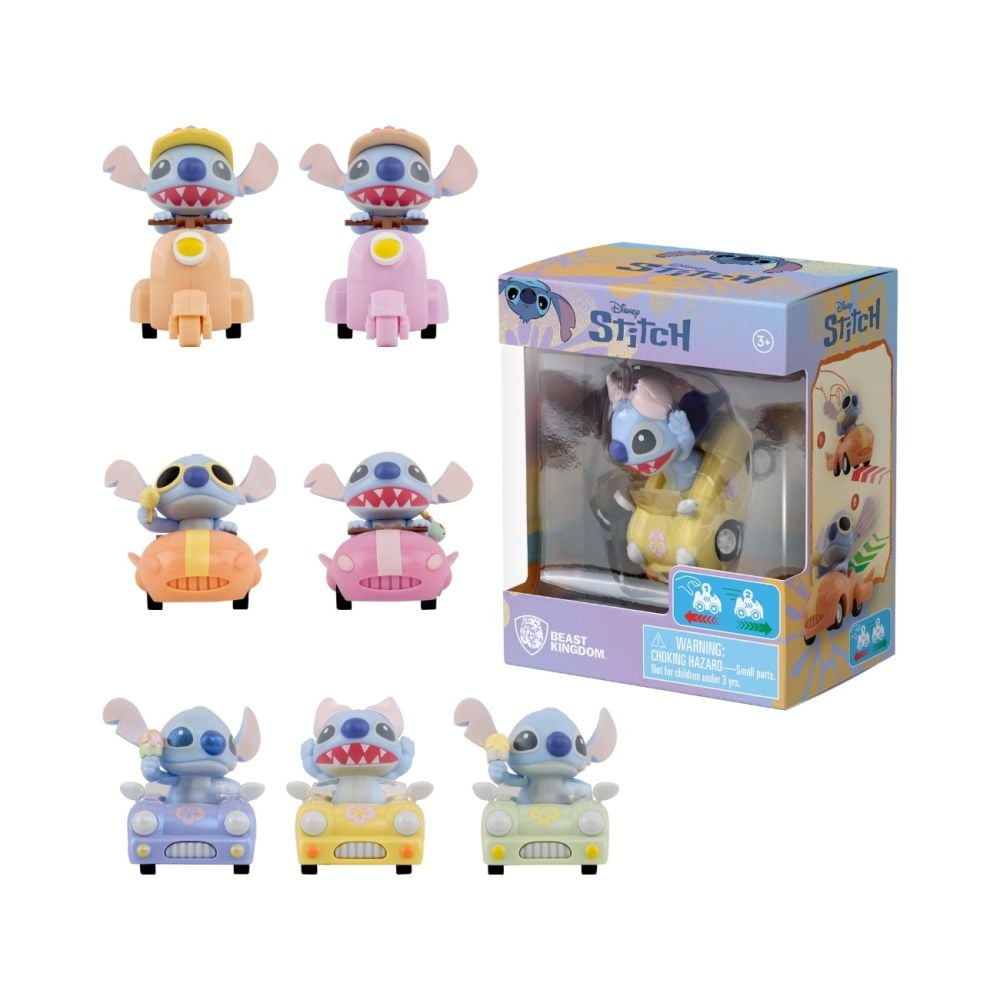 Фигурка с превозно средство, Yume, Disney Stitch, Zoom Hero S2