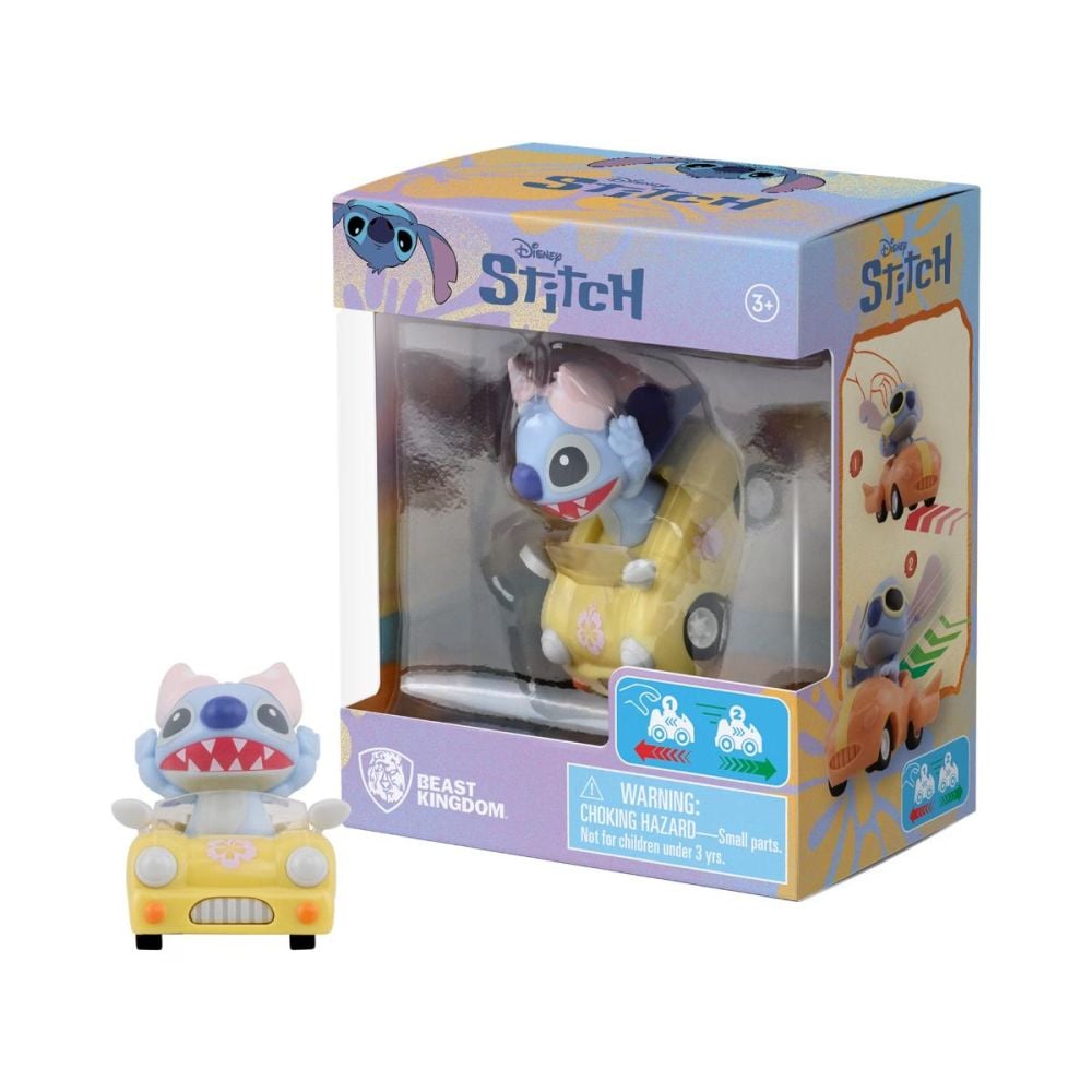Фигурка с превозно средство, Yume, Disney Stitch, Zoom Hero S2
