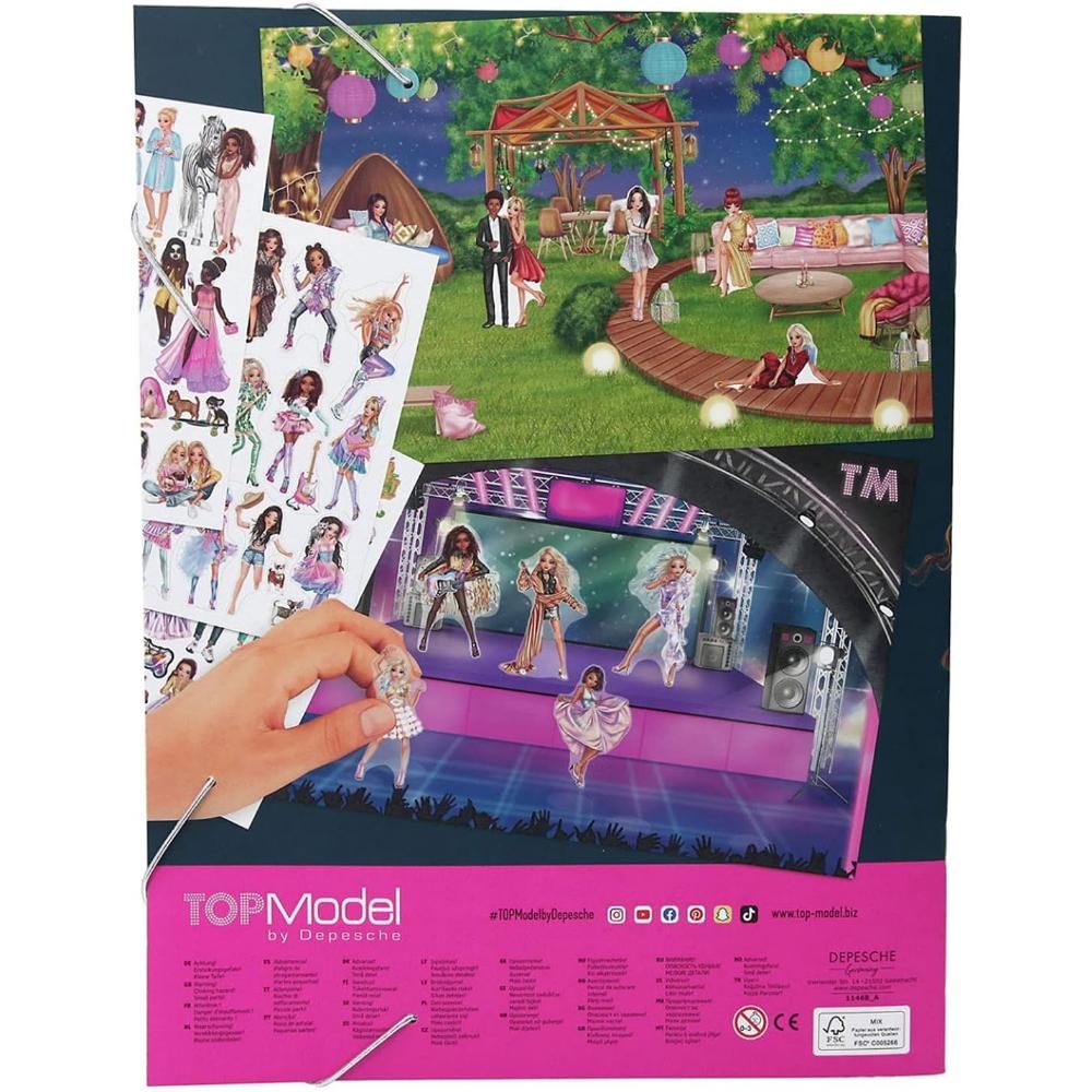 Книжка със стикери Depesche, TopModel, Stickerworld
