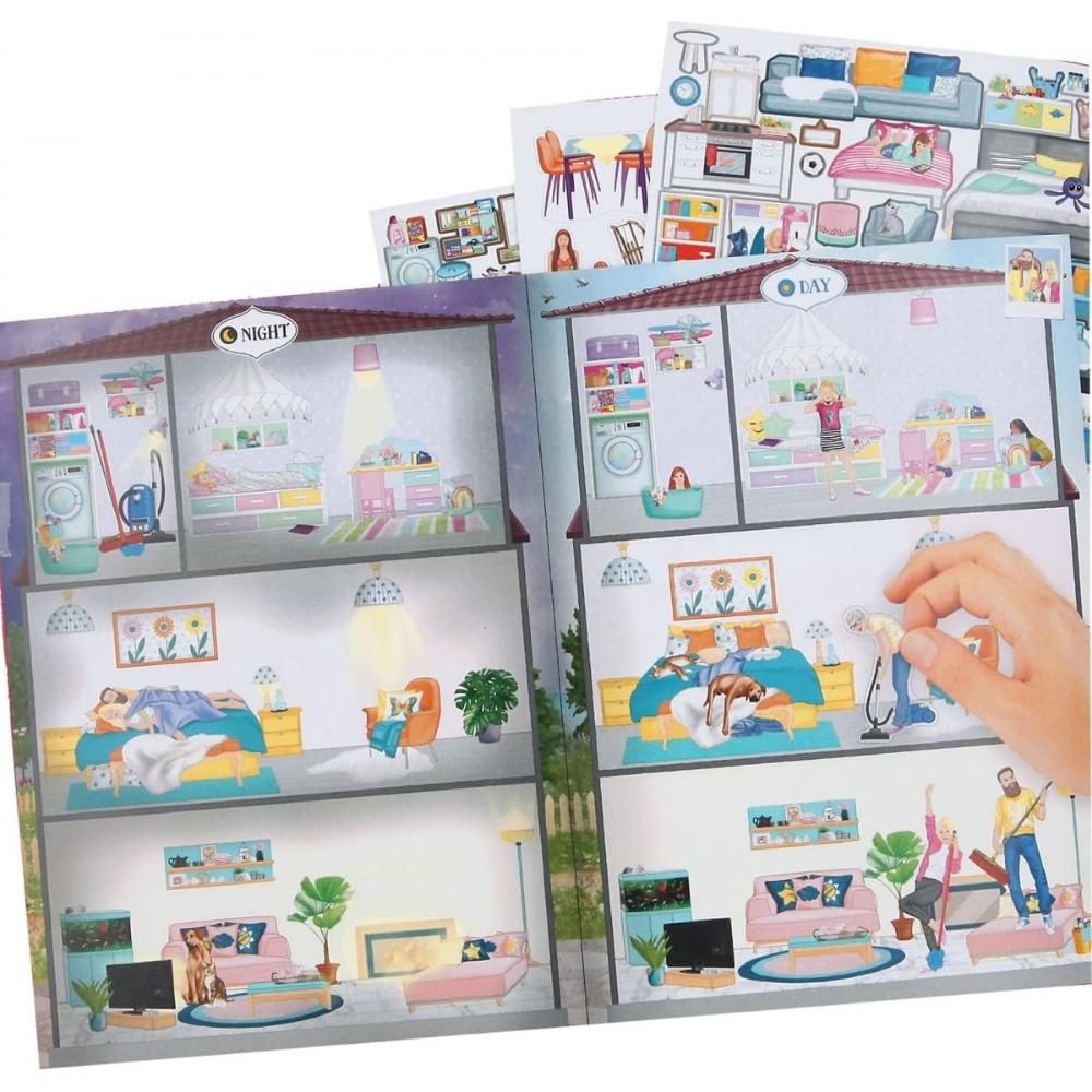 Книжка за оцветяване със стикери, Depesche, Trends Sweet Home