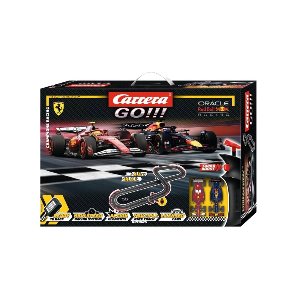 Комплект състезателна писта с 2 колички, Carrera, Champions Racing