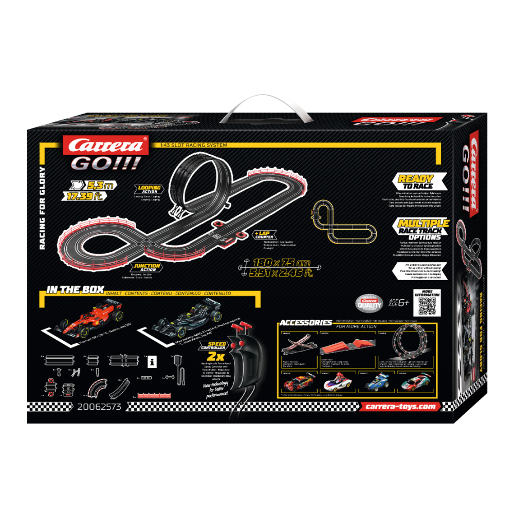 Комплект състезателна писта с 2 колички, Carrera, Champions Racing