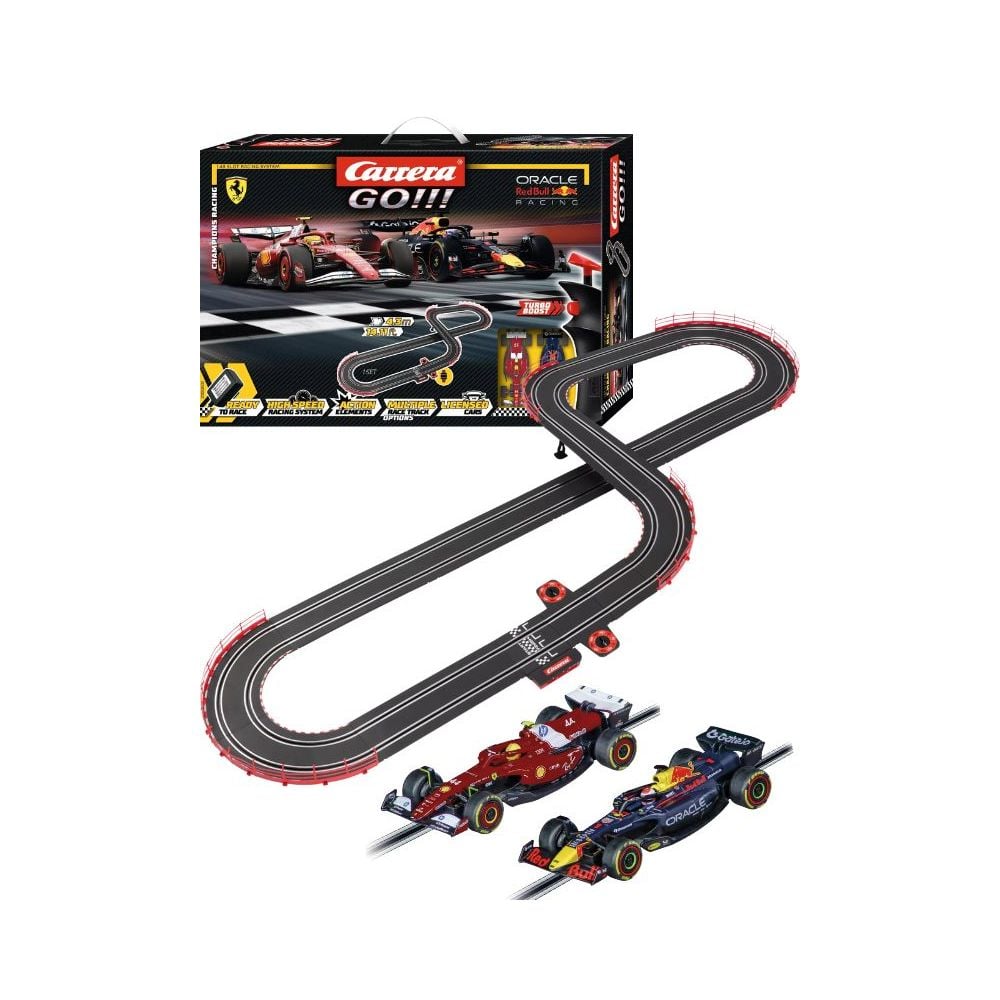 Комплект състезателна писта с 2 колички, Carrera, Champions Racing