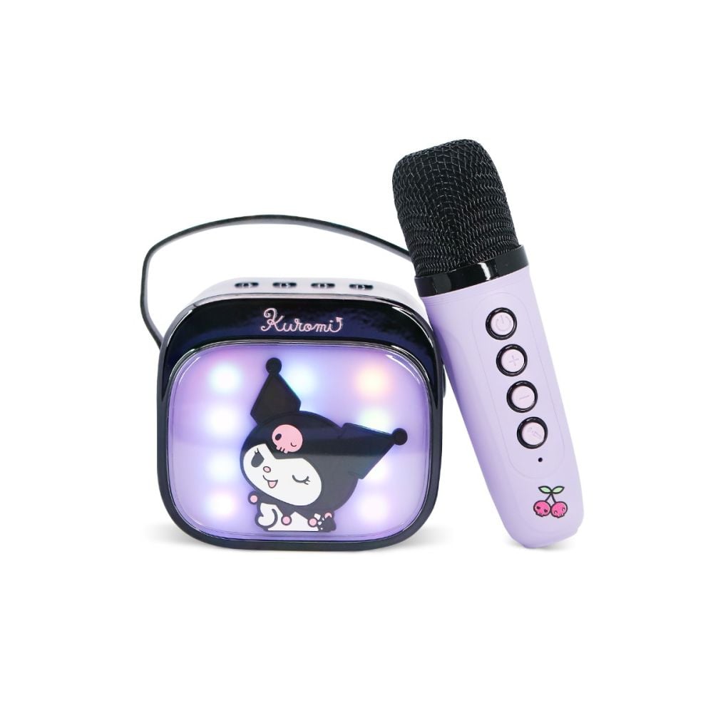 Караоке комплект с високоговорител и безжичен микрофон, OTL, Kuromi, Popsing LED Light Up