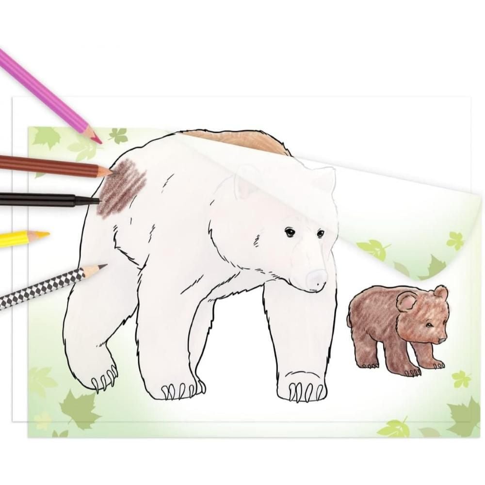 Книжка за оцветяване и копиране Depesche, Wildlife