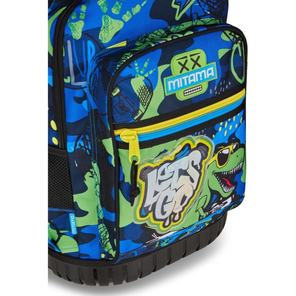 Ученическа раница с колелца и 3 отделения, Mitama, Run Maxi, CoolDino
