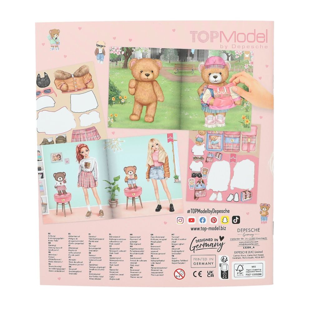 Книжка със стикери, Depesche, TOPModel, Team Teddy