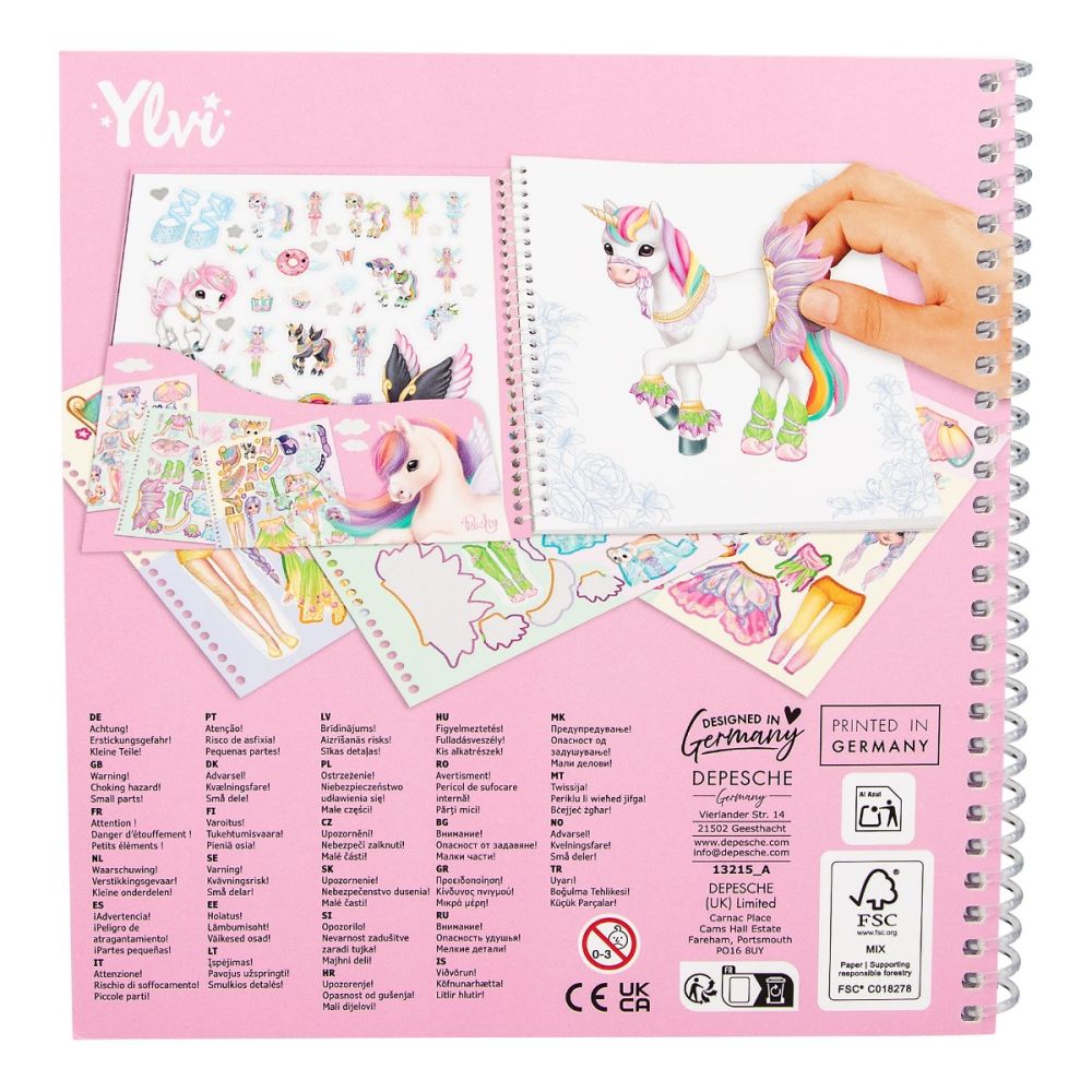 Книжка със стикери, Depesche, Ylvy Dress Me Up
