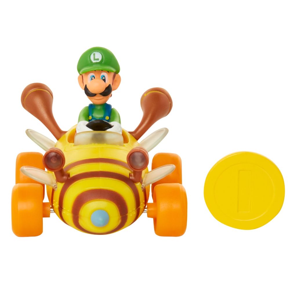 Фигурка с количка, Super Mario Nintendo, Luigi