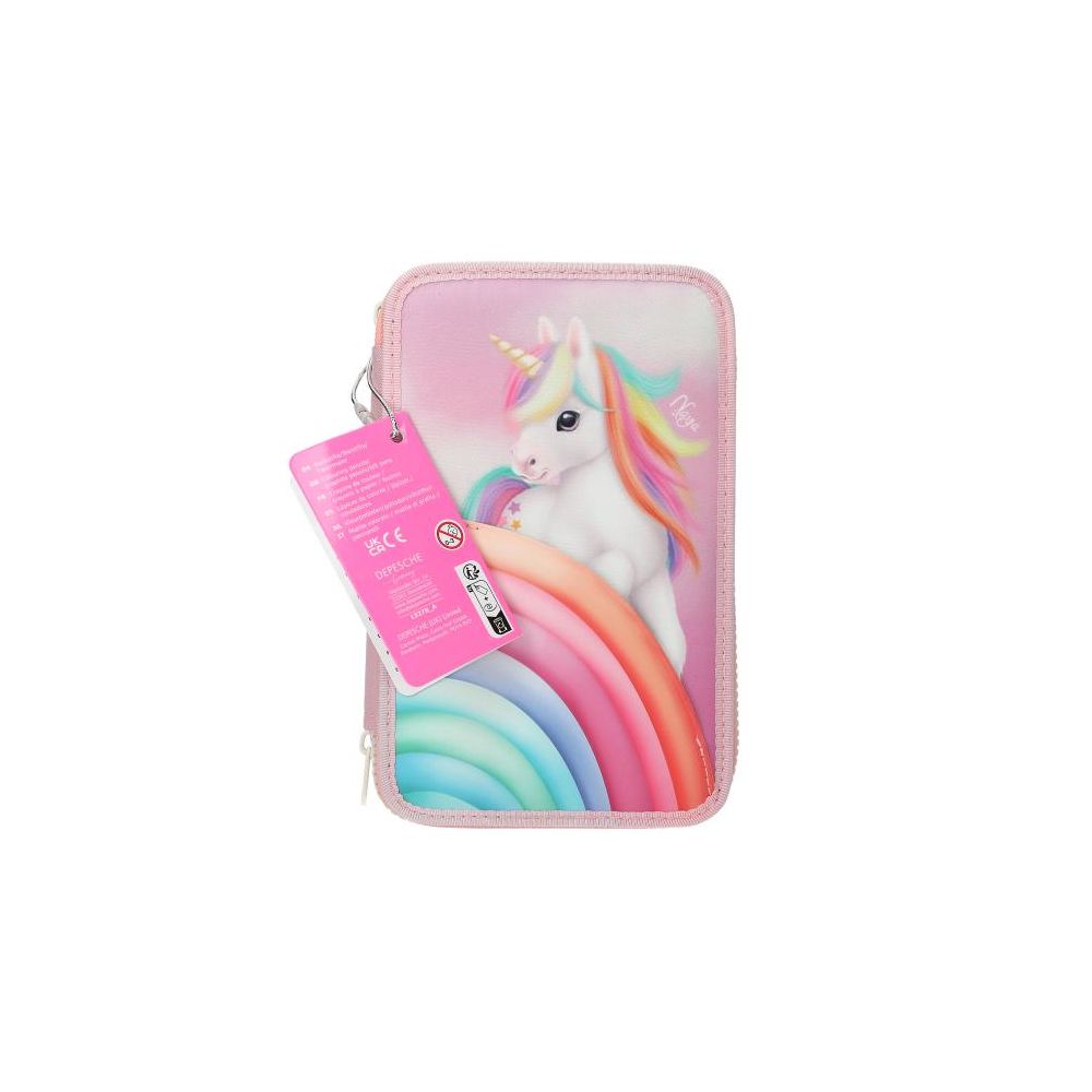 Оборудван моливник с три отделения, Depesche, Model Unicorn Ylvi