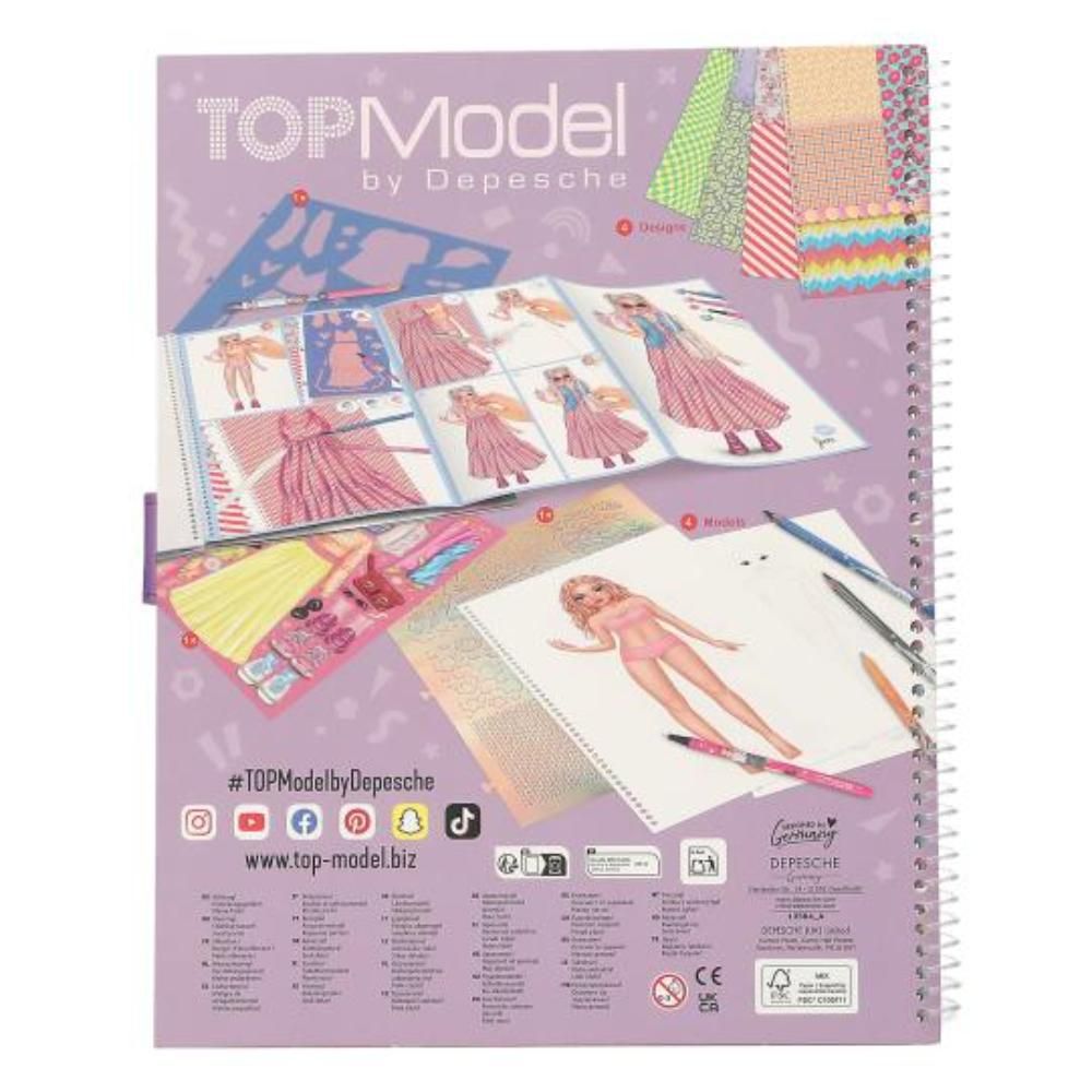 Книжка за оцветяване и творчество, Depesche, TopModel Special Design