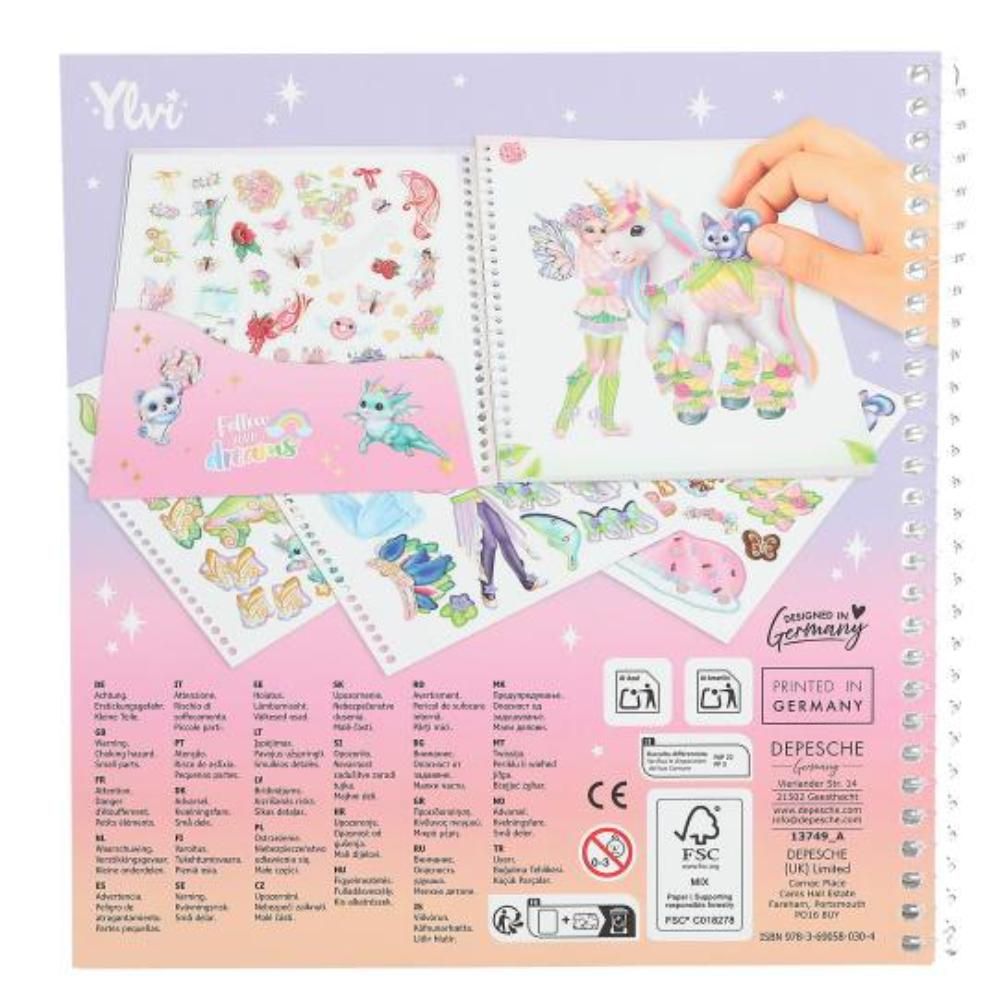 Книжка със стикери, Depesche, Dress Me Up Ylvi