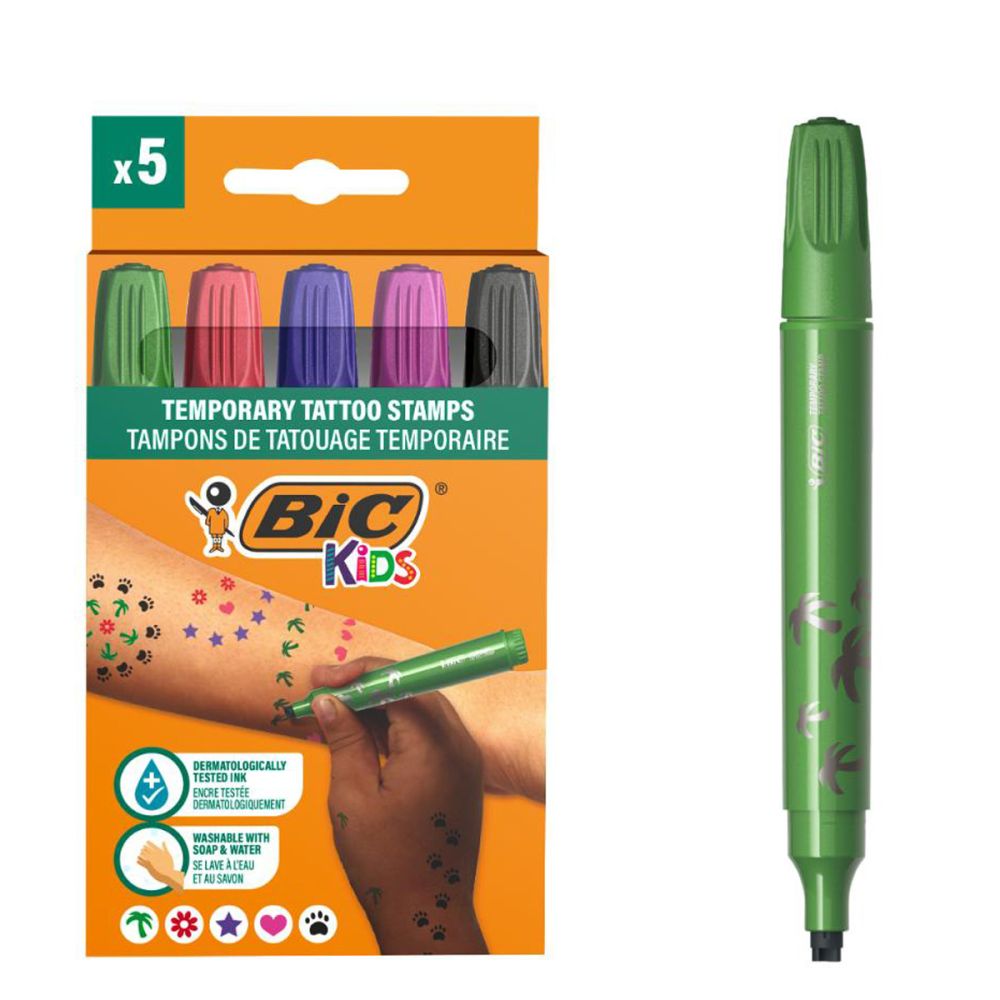 Комплект 5 броя печати за временни татуировки, Bic Kids