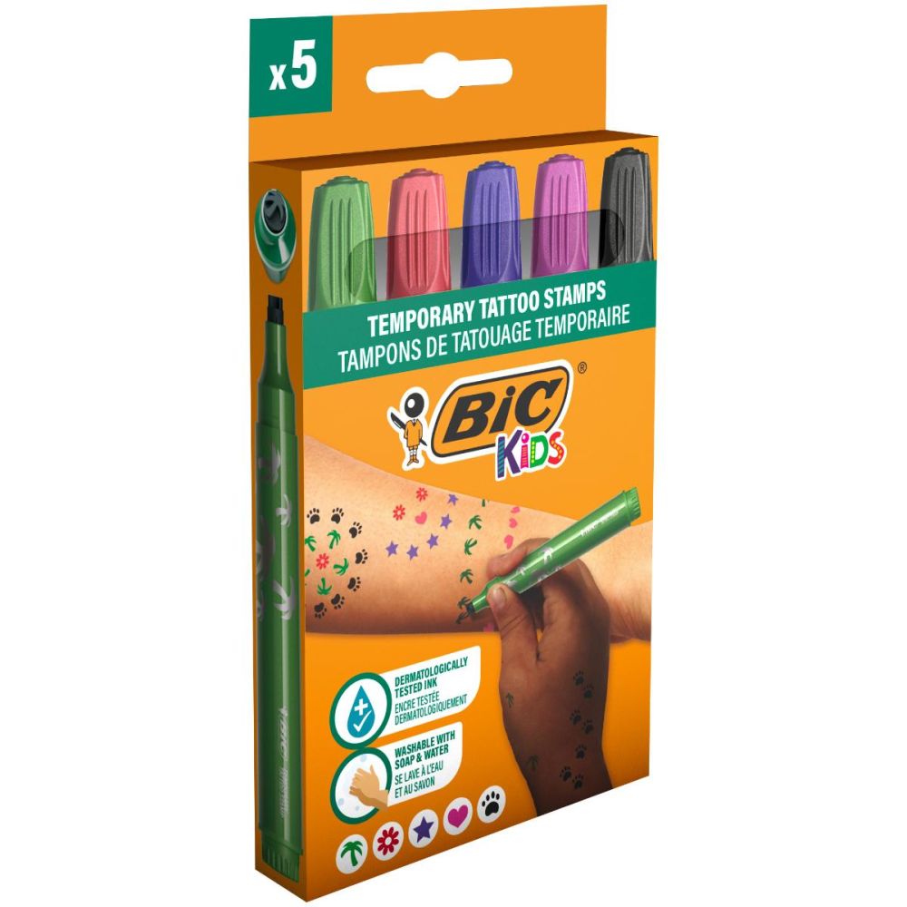 Комплект 5 броя печати за временни татуировки, Bic Kids