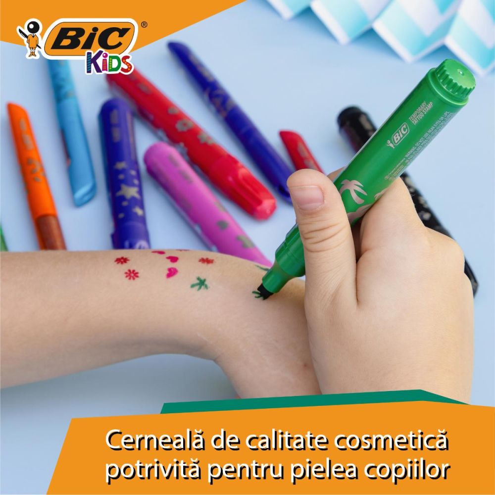 Комплект 5 броя печати за временни татуировки, Bic Kids