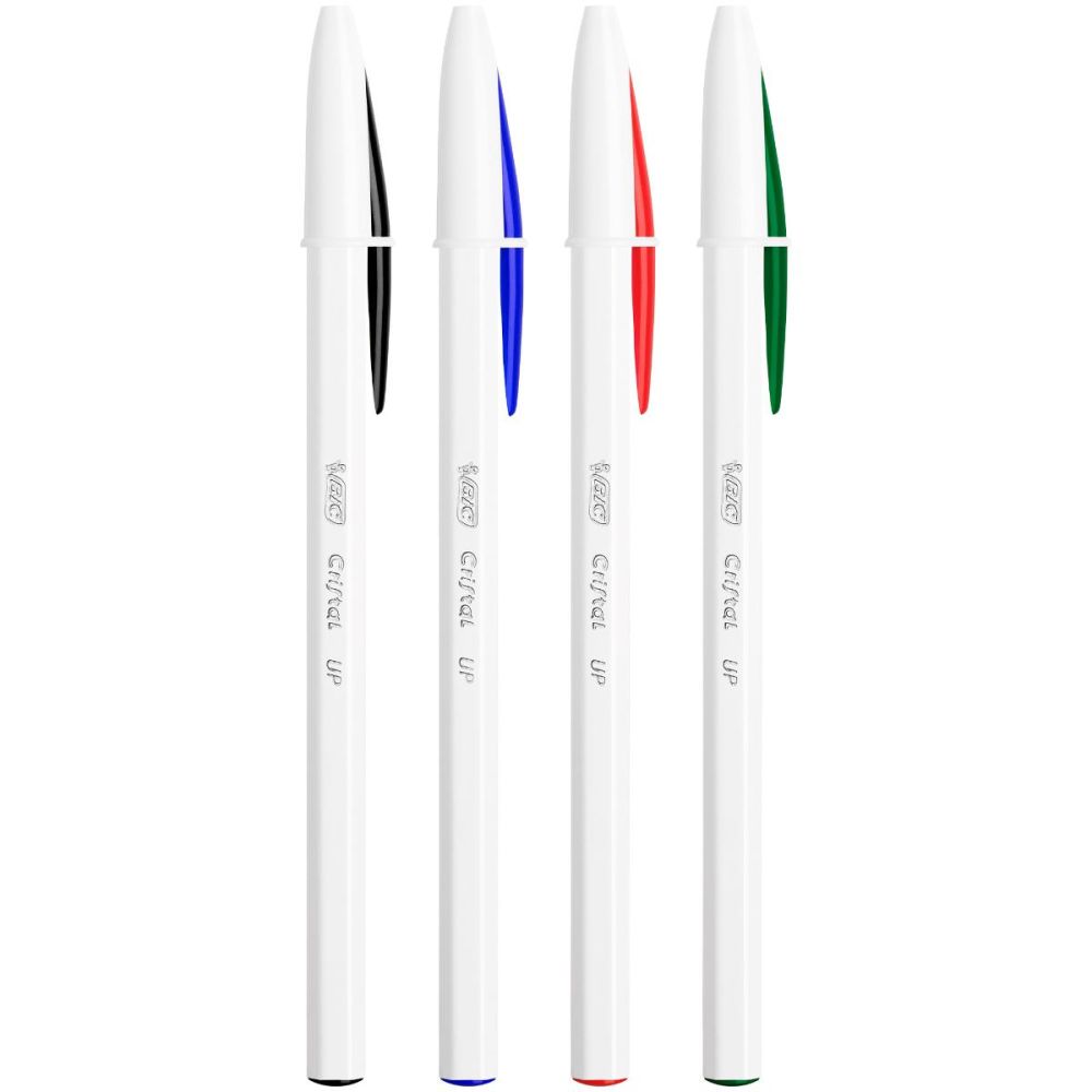 Комплект 4 химикалки, Bic, Cristal Up, 1.6 мм