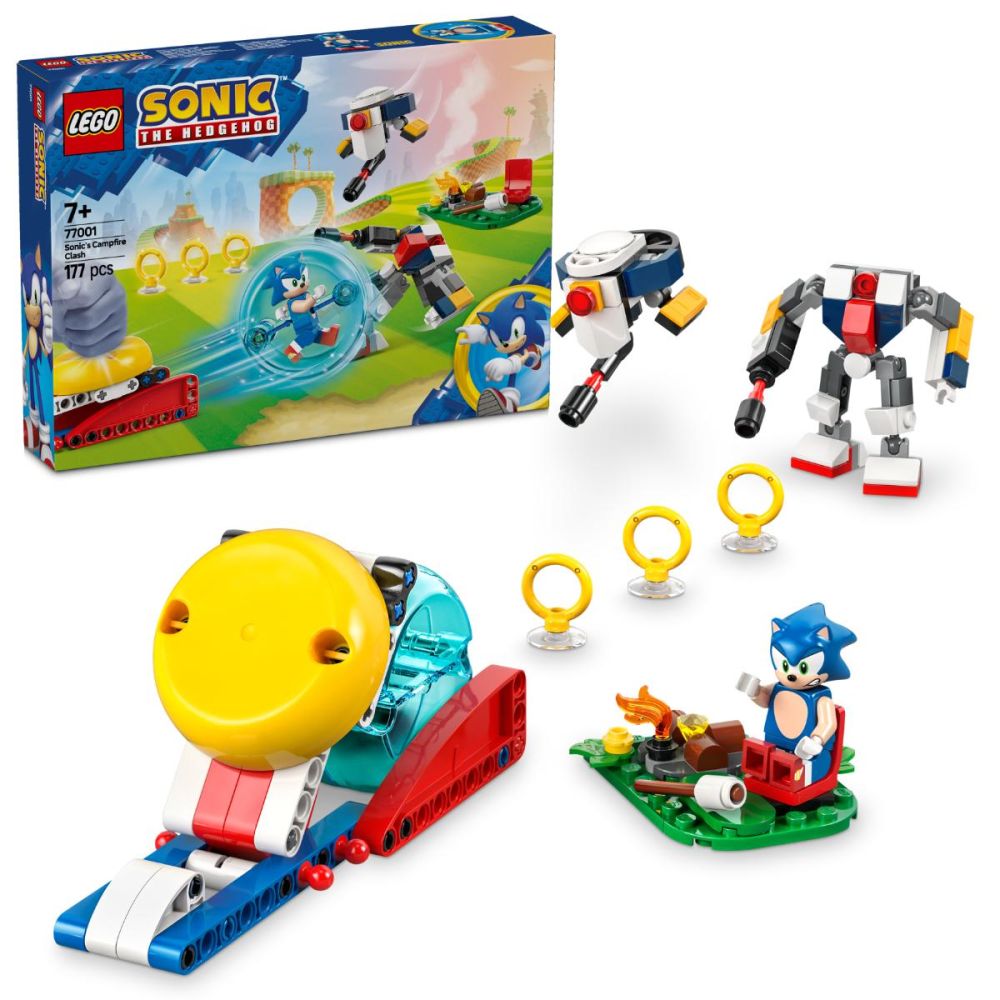 LEGO® Sonic The Hedgehog - Сблъсък край лагерния огън на Sonic (77001)